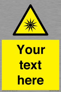 Custom Optical Radiation Sign